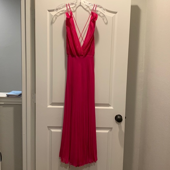 Zara pink pleated midi dress - Picture 2 of 10
